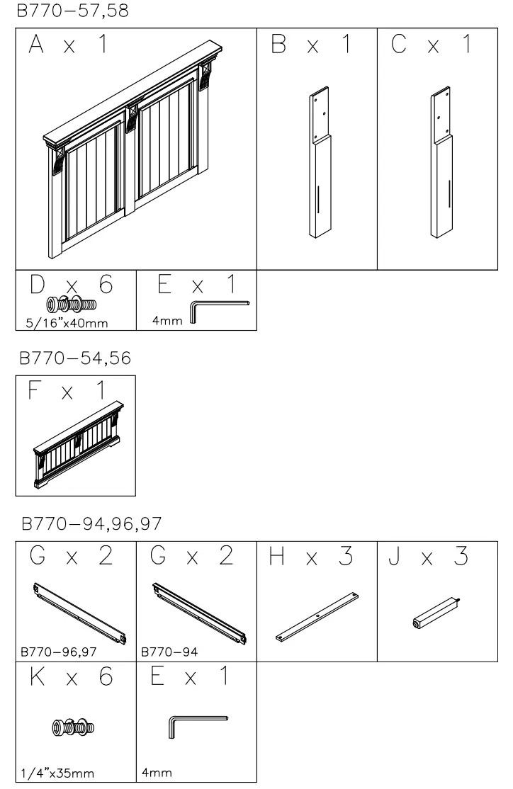 ASHLEY B77054 Markenburg Queen Panel Footboard-