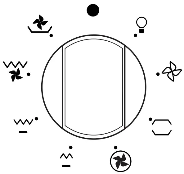 HOOVER Range Cooker HPF 90X - Oven commutator knob