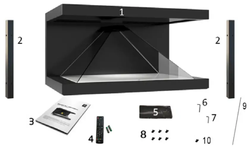 REALFICTION DREAMOC XL5 High Quality 3D Holographic Display - Package contents