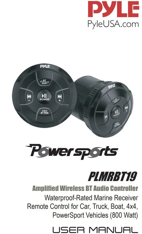 PYLE Power Sports PLMRBT19 User Manual