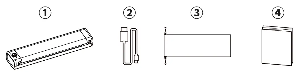 Phomemo M08F Portable Thermal Printer - part list