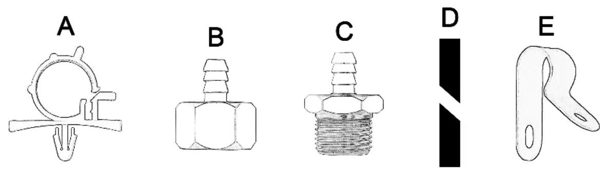 VIXEN VXO8330APRO 3114C Train Horn Kit for Trucks Car Semi Complete Onboard System - Hose Bracket