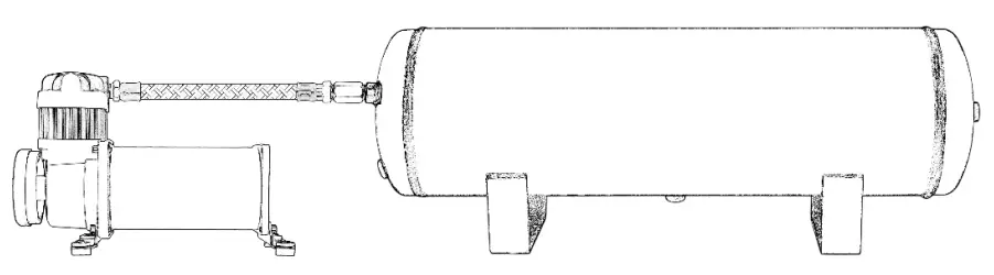 VIXEN VXO8330APRO 3114C Train Horn Kit for Trucks Car Semi Complete Onboard System - stainless steel braided hose