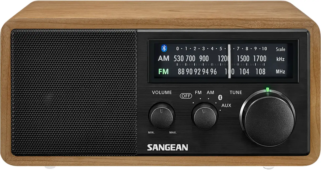 SANGEAN WR-11BT+ AM-FM-Bluetooth Wooden Cabinet Radio