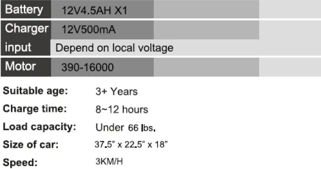 INFANS TQ10055BK 12V Electric Kids Ride On Car 01