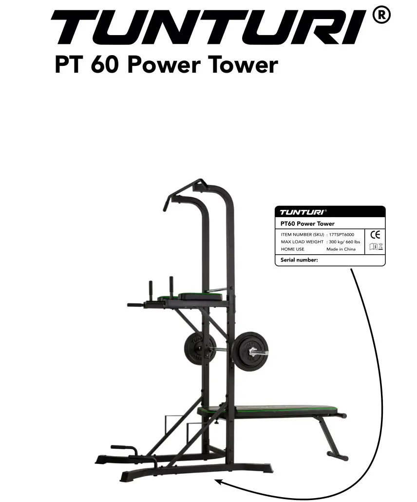 TUNTURI PT 60 Power Tower User Manual