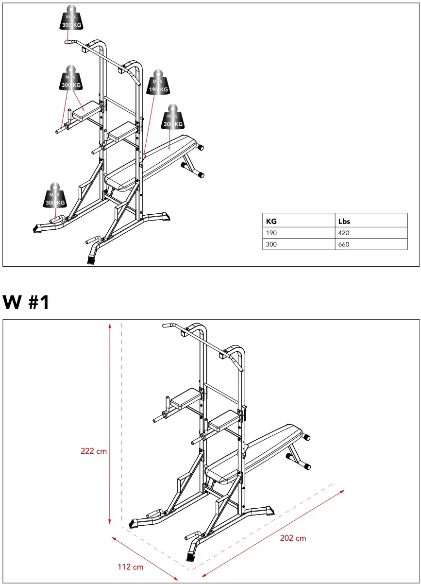TUNTURI PT 60 Power Tower - W #1