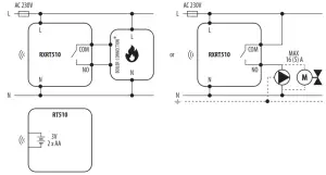 SALUS RT510RF Wiring diagram