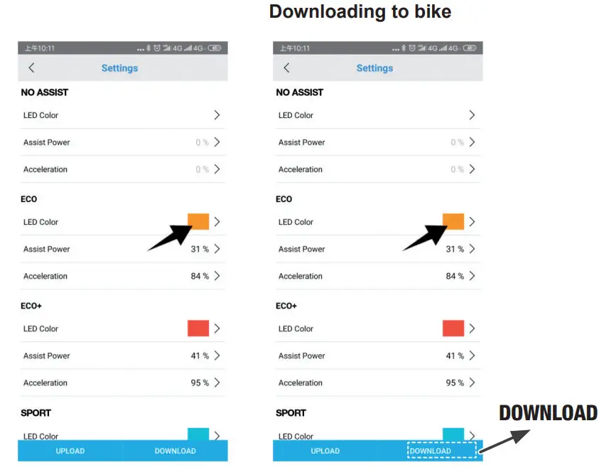BH iLynx Trail Light eMTB eBike - Downloading to bike