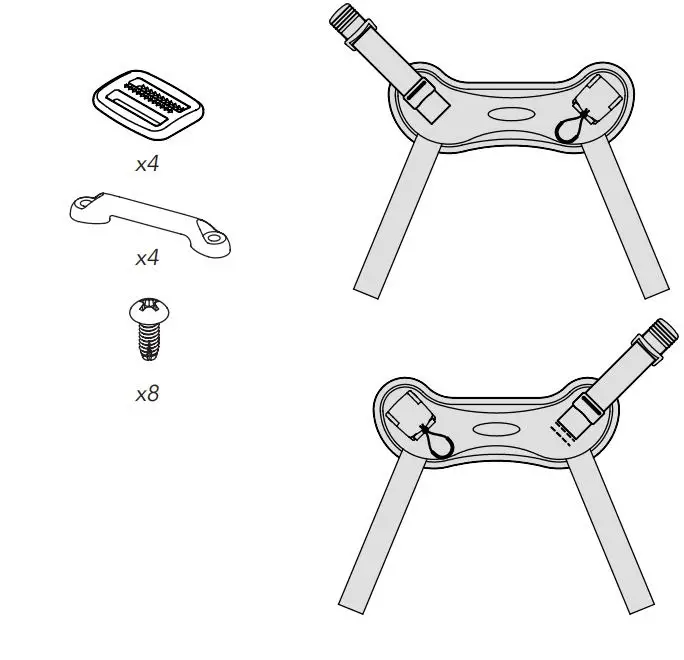 Ankle Huggers FT240 Side Release Bukle with Adjustable Mounting fig1