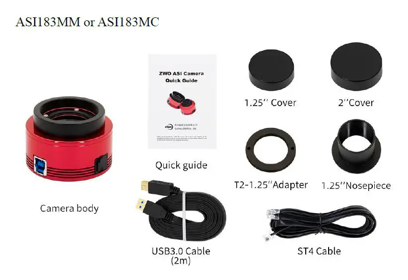 ZWO ASI183MM Pro Mono Camera FIG 1