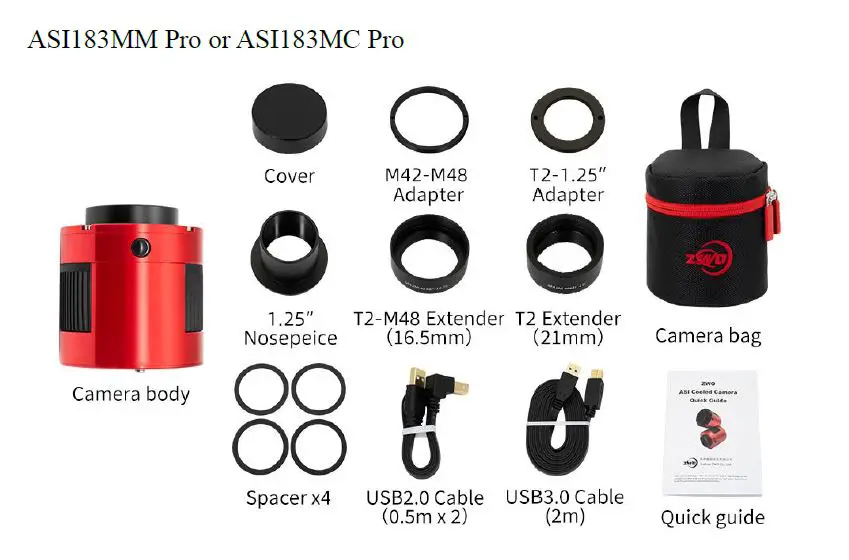 ZWO ASI183MM Pro Mono Camera FIG 2