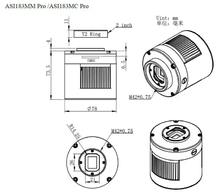 ZWO ASI183MM Pro Mono Camera FIG 23
