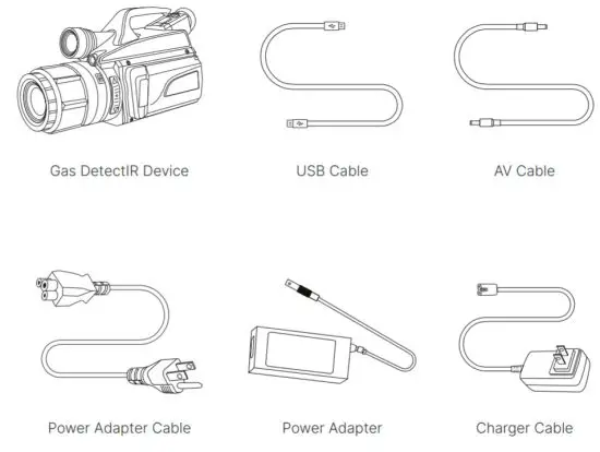 ICI GAS DETECTIR Series Gas Leak Detection Camera - Package Includes 1