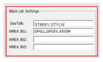 QUARK-ELEC QK A033 Bi Directional WIFI USB NMEA 0183 Multiplexer - Black list setup