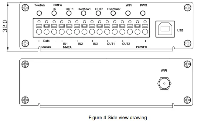 QUARK-ELEC QK A033 Bi Directional WIFI USB NMEA 0183 Multiplexer - Figure 4