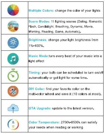 ECOLOR E0201 Smart LED Bulb User Manual - Ecolor Life