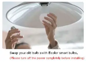 ECOLOR E0201 Smart LED Bulb User Manual - Installation