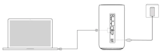 TCL HH500E 5G CPE Linkhub Smartphone Dual Band WiFi Router - Ethernet cable