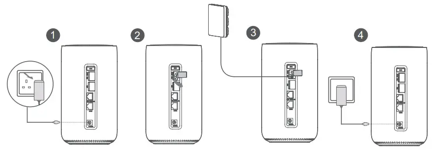 TCL HH500E 5G CPE Linkhub Smartphone Dual Band WiFi Router - External antennae