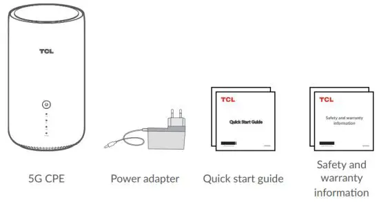 TCL HH500E 5G CPE Linkhub Smartphone Dual Band WiFi Router - box
