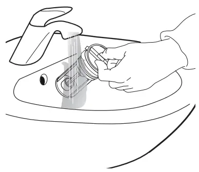 CLEANING THE WATER FILTER