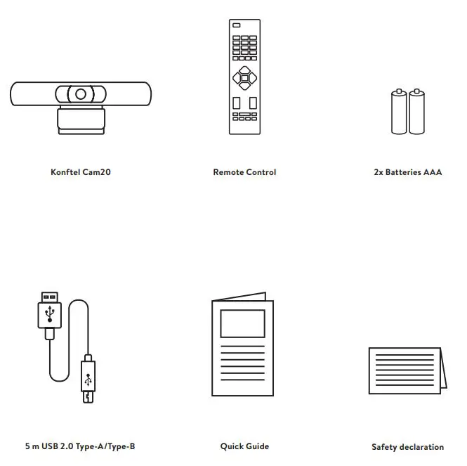 KONFTEL Huddle Room Camera - PACKING LIST