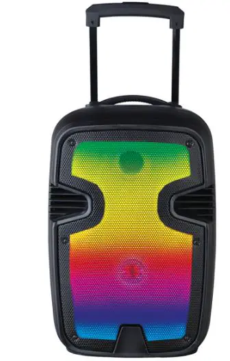 naxa NDS-1215 Portable 12 Inch Bluetooth Blaze Party Speaker with Full Glow Disco Lights