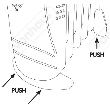 VonHaus 2500107 800W Black Mini Oil Filled Radiator - FEET ASSEMBLY