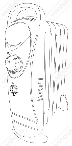 VonHaus 2500107 800W Black Mini Oil Filled Radiator - cover
