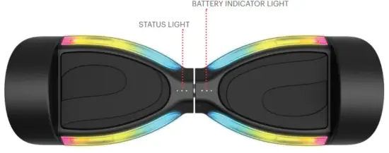 JETSON JINPUT OS BLK Input Extreme Terrain Hoverboard - Lights