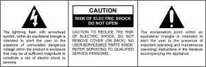 TO PREVENT FIRE OR SHOCK HAZARD LOGO