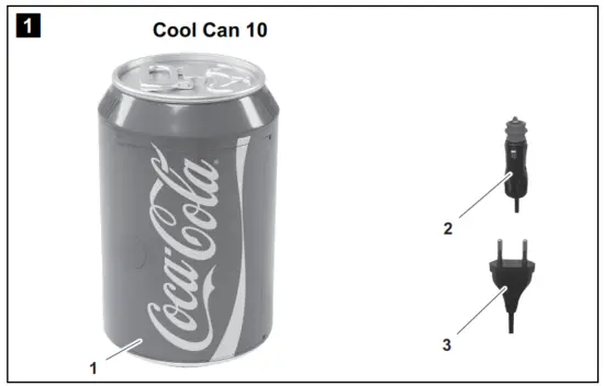 Coca Cola Cool Can10 AC DC Mini Mobile Refrigerator - 1