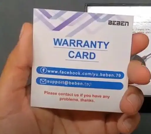 Warranty Card
