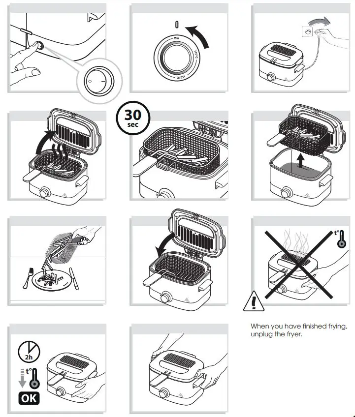 Tefal FF220040 Mini Deep Fryer 1000 W Stainless Steel User Manual - How to Use