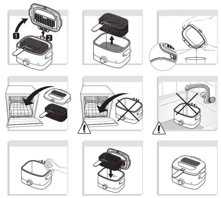 Tefal FF220040 Mini Deep Fryer 1000 W Stainless Steel User Manual - How to Use