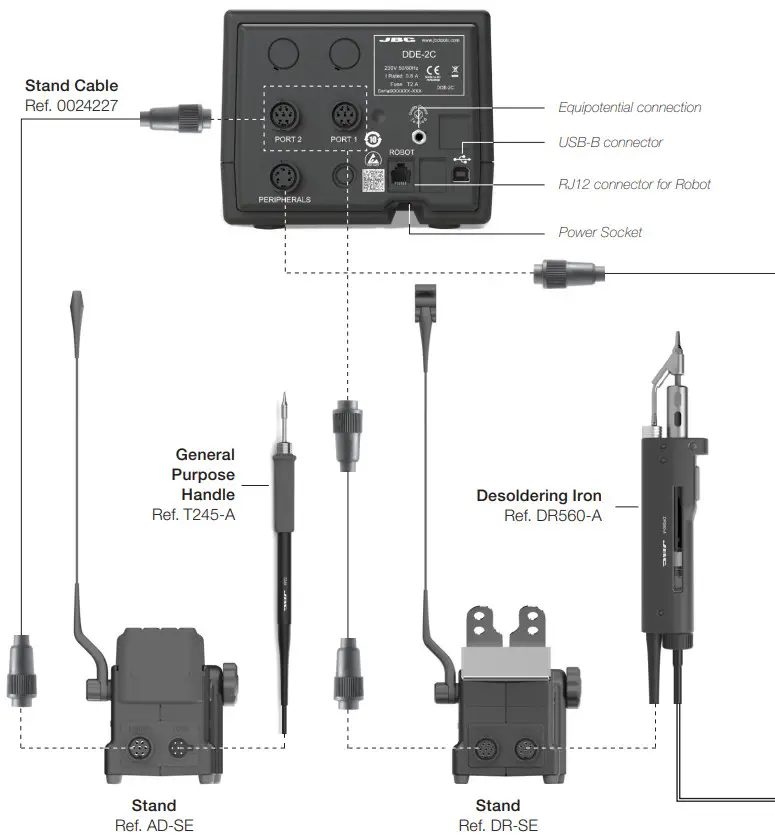 JBC DDSE 9QC (100 V) 2-Tool DDU Desoldering Station - figure 4