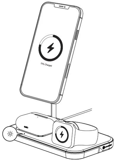 ALOGIC 555132 MagSpeed 3-In-1 Wireless 15W Charging Station - fig