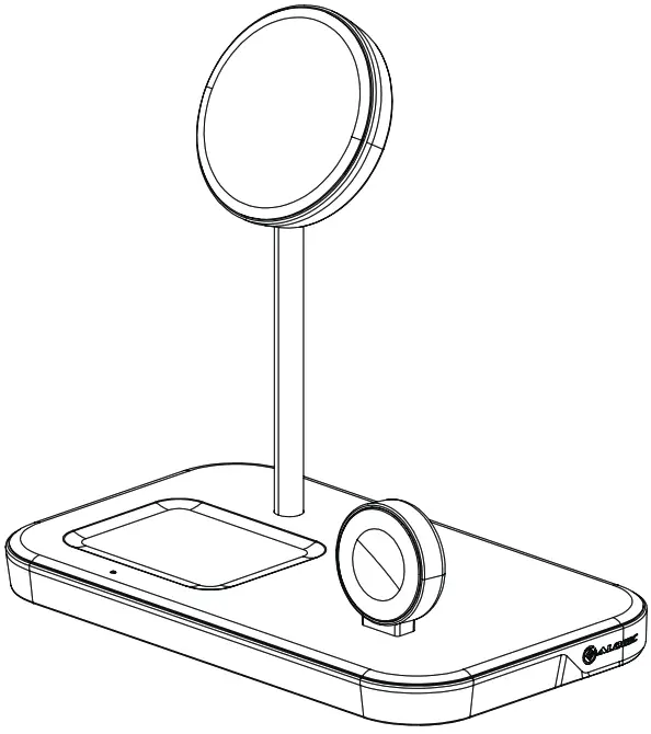 ALOGIC 555132 MagSpeed 3-In-1 Wireless 15W Charging Station