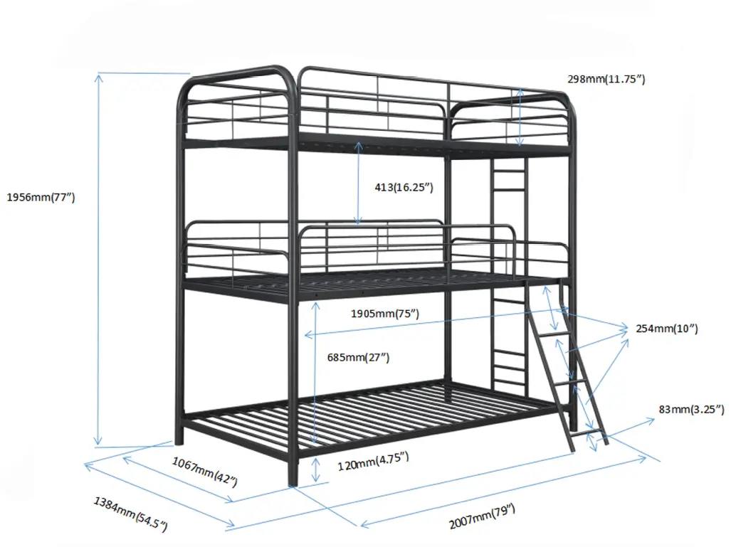 SEAFULOY-302-Black-Twin-Twin-Twin-Triple-Bunk-Bed-fig-14