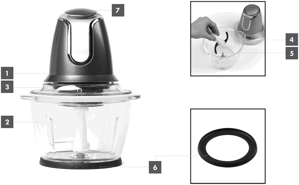 PROGRESS EK3264PGUNMETAL Shimmer Glass Chopper - FIG