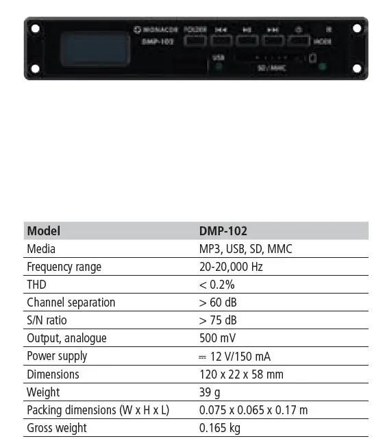 MONACOR M-32CD Audio Players Modules fig 2