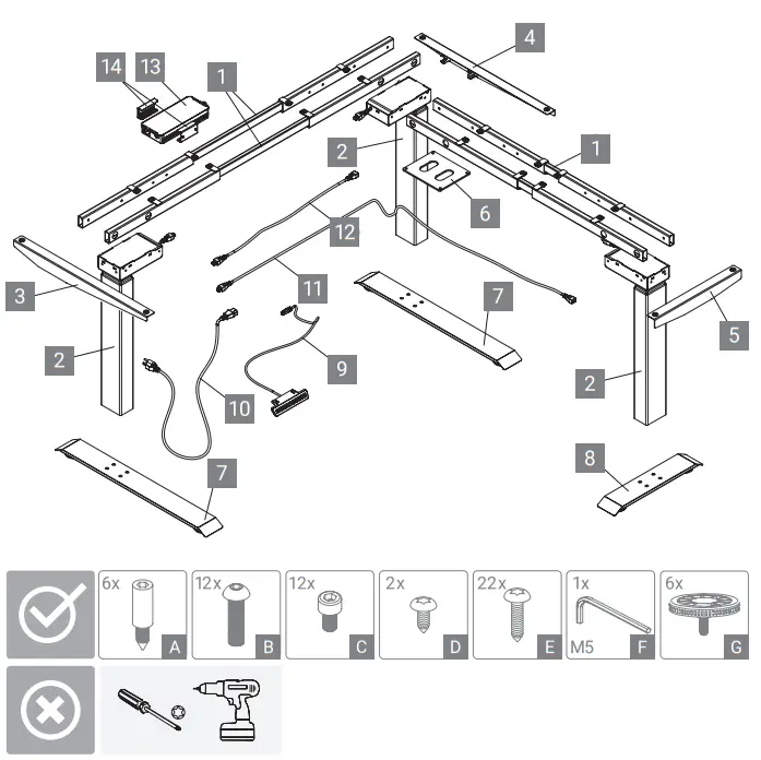 HORNBACH 10457786 E Corner 90 Table Frame - fig 1