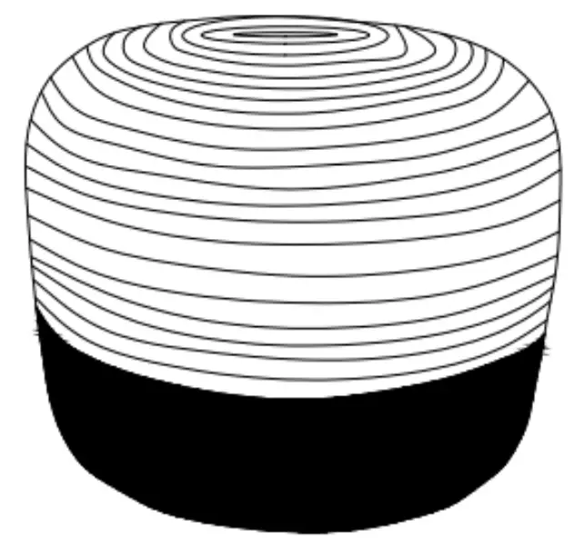 SIMPLi HOME AXCPF-42-TL Lydia Teal Natural Round Pouf