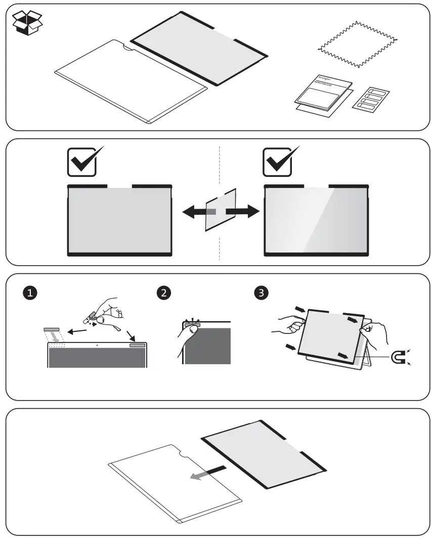 Kensington MagPro Elite Magnetic Privacy Screen for Surface Pro 8 fig