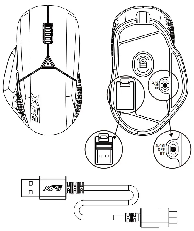 XPG 0614 Alpha Wireless Gaming Mouse - FIGURE 1