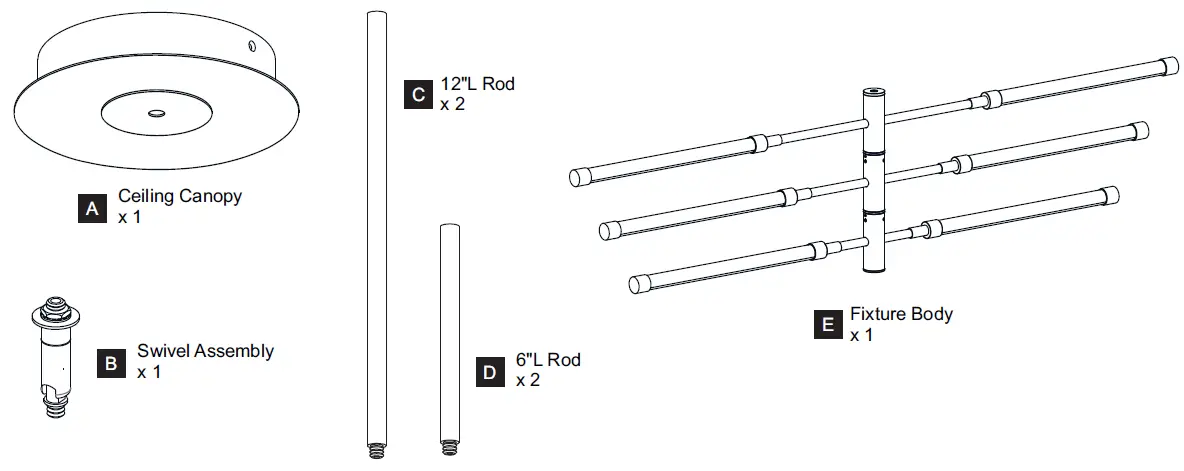 QUOIZEL-PCAZA340MBK-Azalea-LED-40-inch-Matte-Black-Island-Light-Ceiling-Light-Installation-Guide-FIG-2