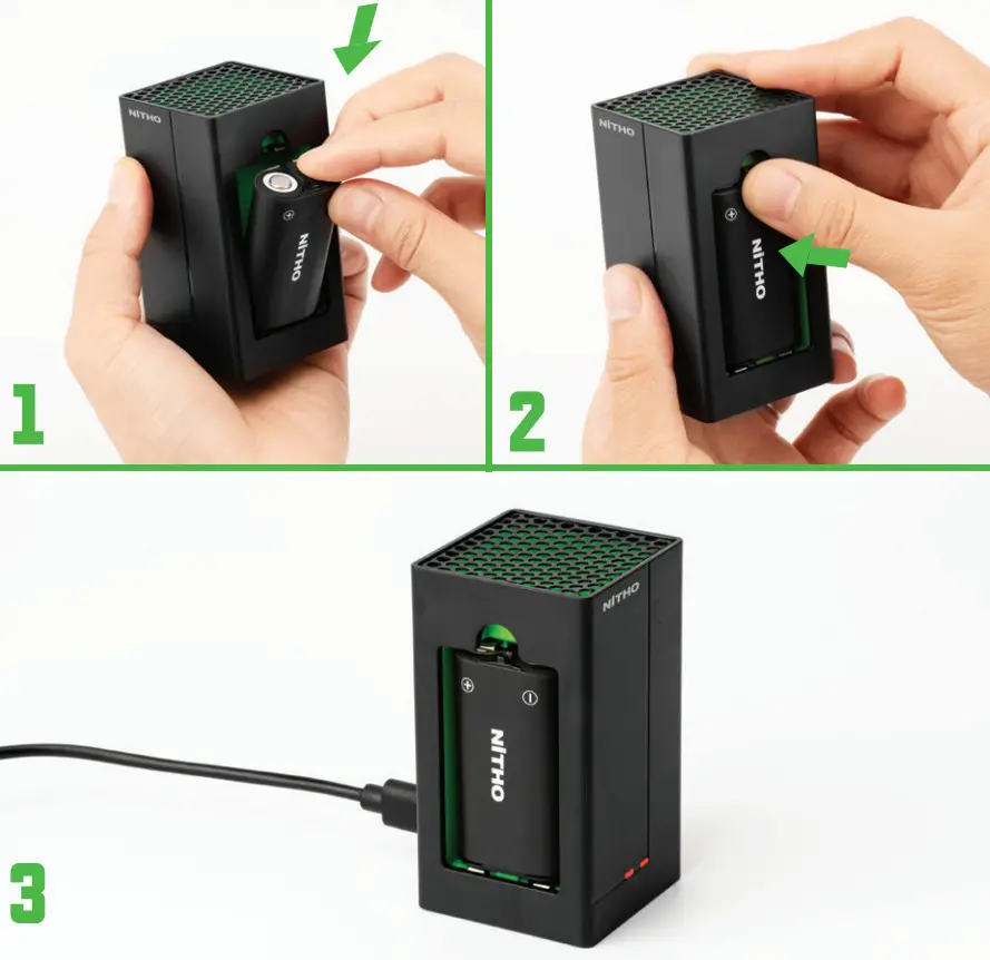 NiTHO XBX-CHBX-K Xbox One Dual Charger Box - Figure 1