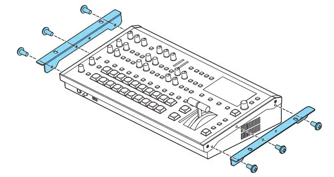 Roland V-160HD Streaming Video Switcher User Guide - Attaching the Rack-Mount Angles