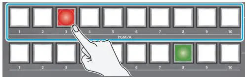 Roland V-160HD Streaming Video Switcher User Guide - Press a PGM A cross-point